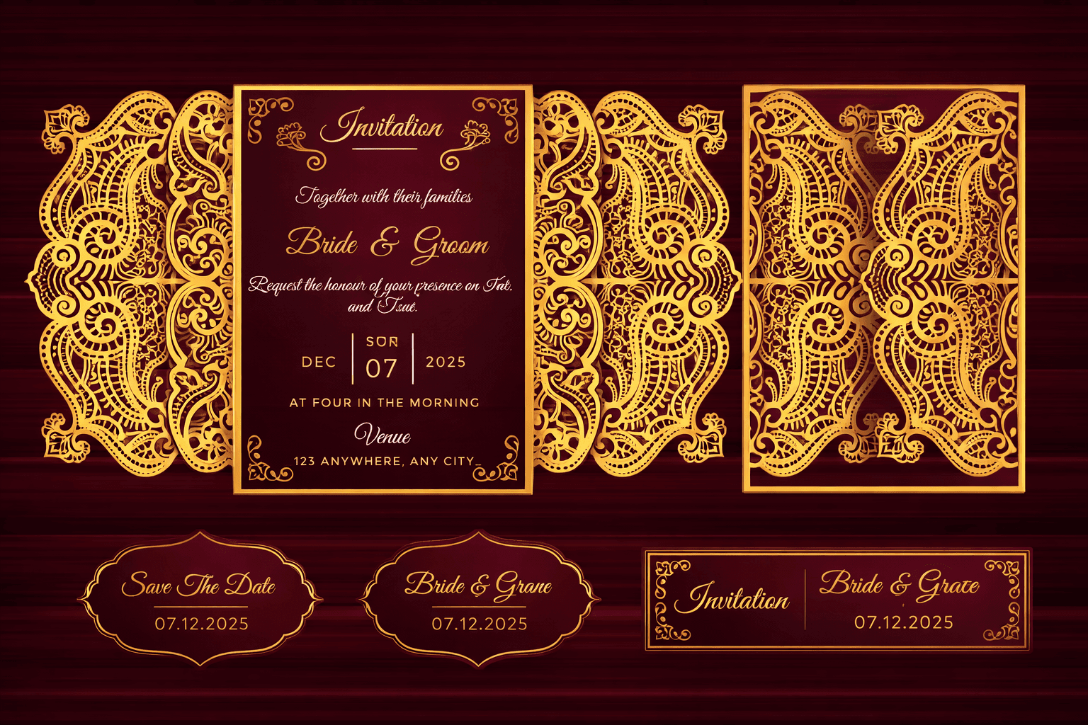 Royal Scroll & Boxed Invitations — Invitations on PlannerKart