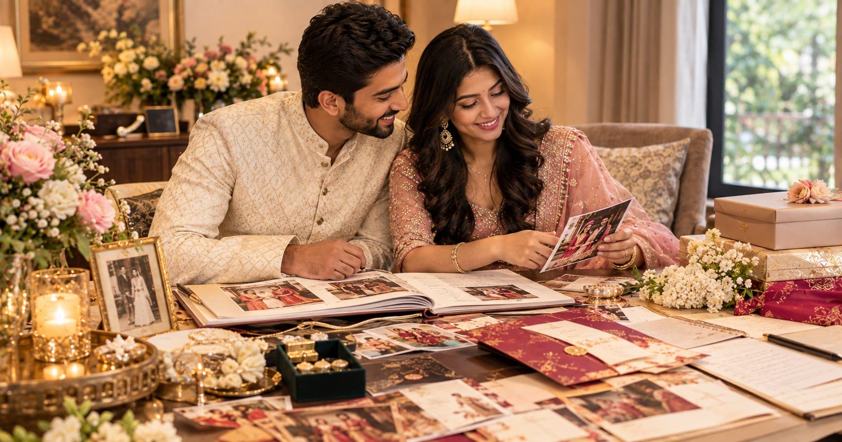 Indian couple adding meaningful personal details to their wedding celebration