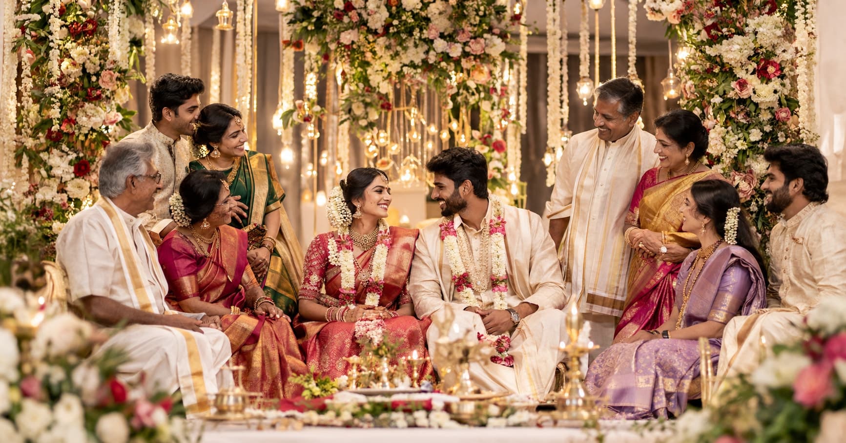 Indian wedding combining traditional and modern elements